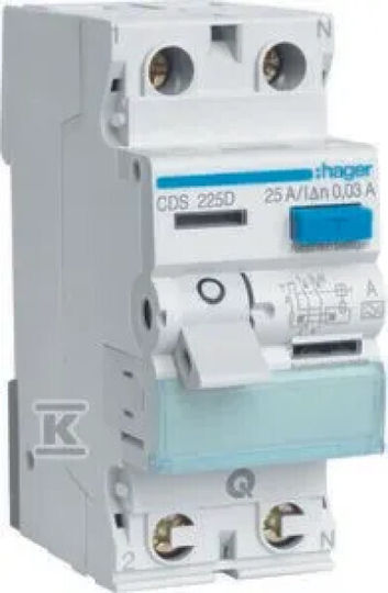 Rccb Differential Switch Switch 1p+n 25a/30ma Type A Quickconnect Cds225d