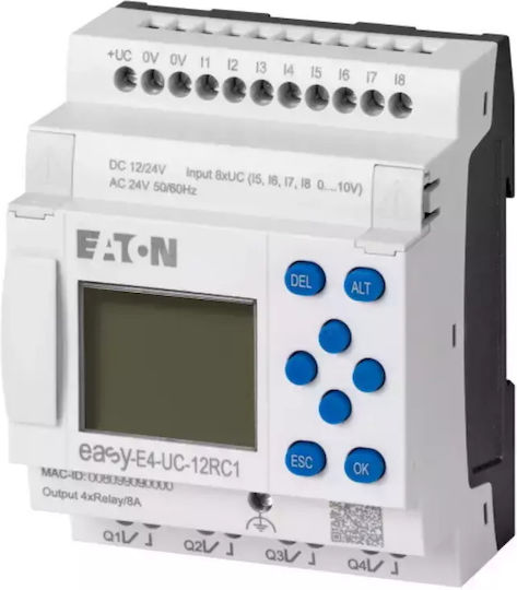 Easye4 Programmierbarer Sender 12-24VDC 24VAC 8DI 4AI 4DO-R Easy-e4-uc-12rc1 197211