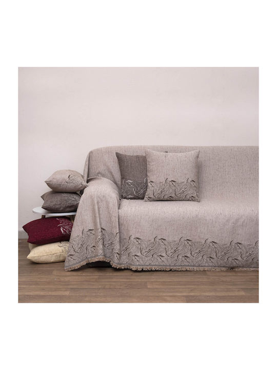 Viopros Armchair Throw Chenille 180x180cm Linen