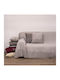 Viopros Armchair Throw Chenille 180x180cm Linen