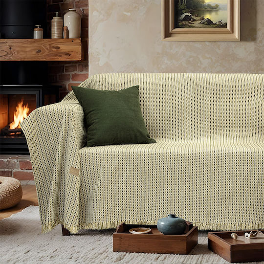 Lino Home Velora Dreisitzer-Sofa Wurf Chenille 180x300cm Olivgrün Lino Home Velora Dreisitzer-Sofa Wurf Chenille 180x300cm Olivgrün