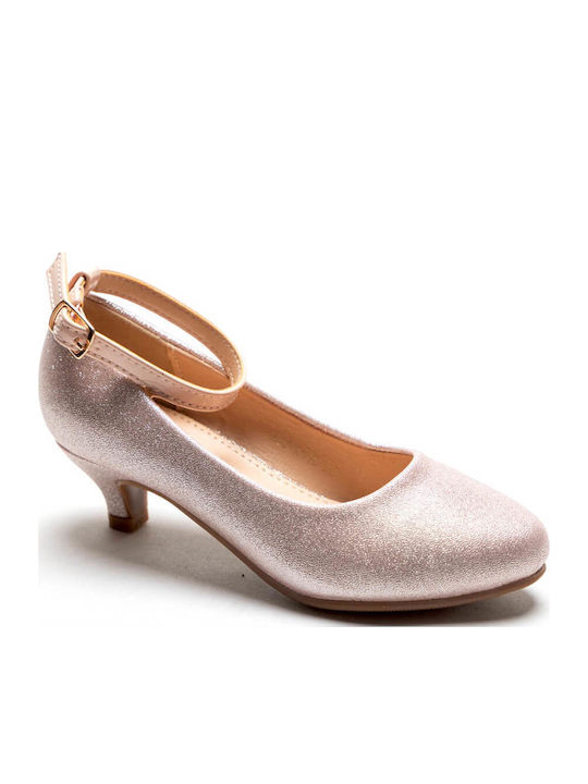 Kids Ballerinas with Adjustable Metal Clasp Pink