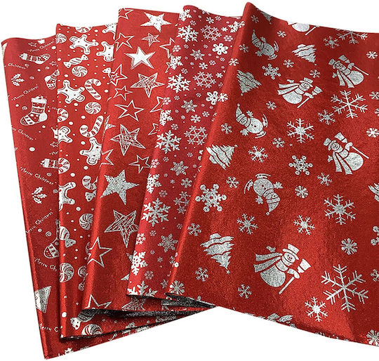XMASfest Wrapping Paper for Gift Red 70cm. 20pcs
