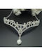 Sparkling Crown Tiara Forehead Crystals Silver Bride Wedding Chloe