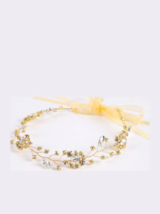 Sparkling Bridal Hair Decoration Gold-Plated Crystals Ameli