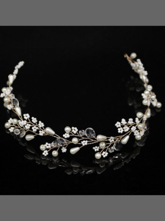 Bridal Hair Decoration Vine Gold Pearls Crystals Bonita