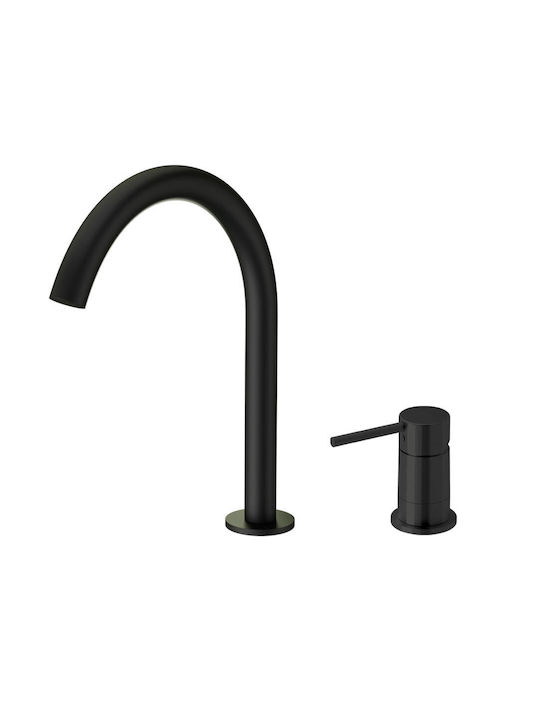 Eurorama Built-in Faucet Mixer for for Bathroom Sink Black