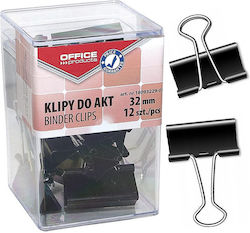 Office Products Clips 32mm Black 12pcs