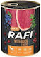Wet Food Dogs in Cans with Duck, Blueberries and Meat 800gr