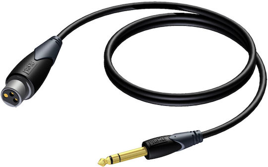 Procab Cable XLR female - 6.3mm male Μαύρο 1.5m CLA723/1.5