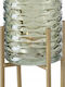 Boltze Candle Holder suitable for Tealights Glass in Green Color 8x8x8cm 1pcs