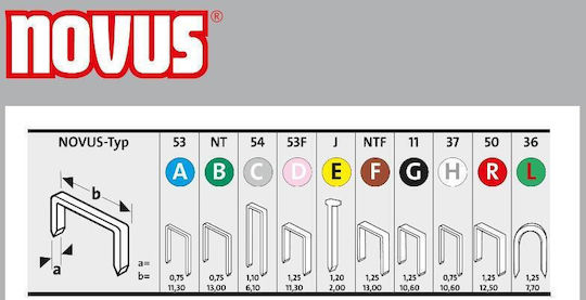 Staples Type G 11/8 Novus 1200 Pcs