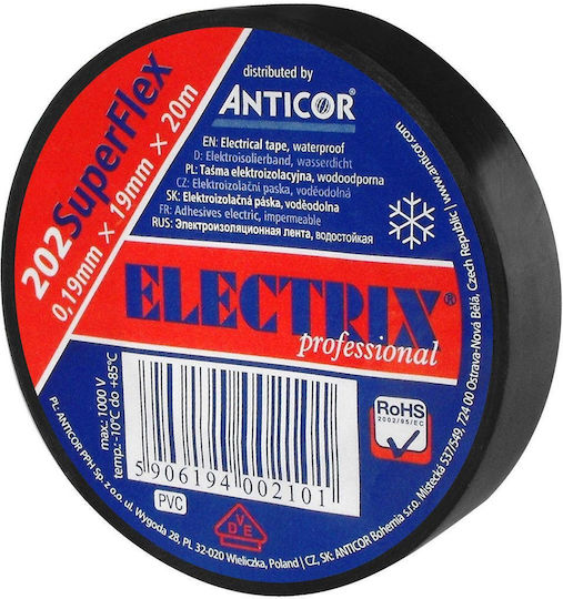 Anticor Isolierband 19mm x 20m Schwarz