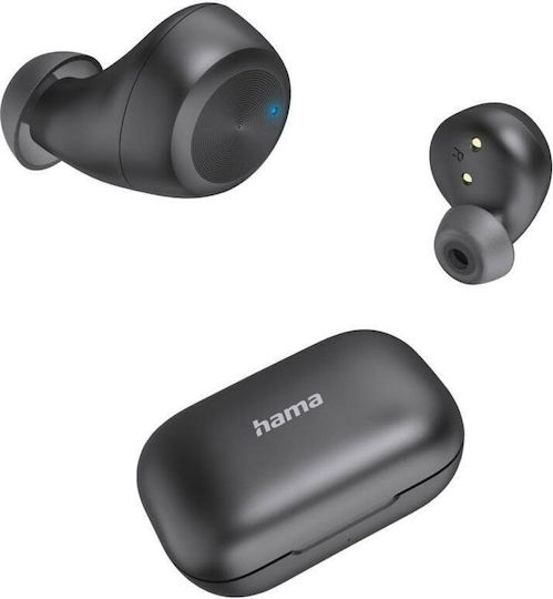HAMA Spirit Chop II In ear Bluetooth хендсфри Слушалки с Устойчивост на Пот и Кутийка за Зареждане Черен