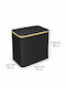 Wenko Trio Coș De Rufe Din Bambus 57x50x37cm