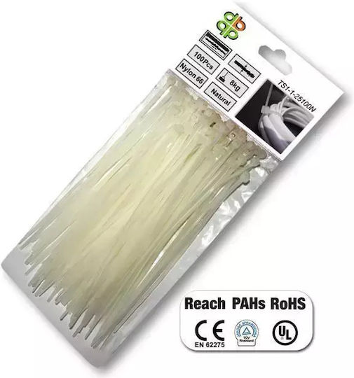 Plastic Band White 3.6 X 200mm 100pcs