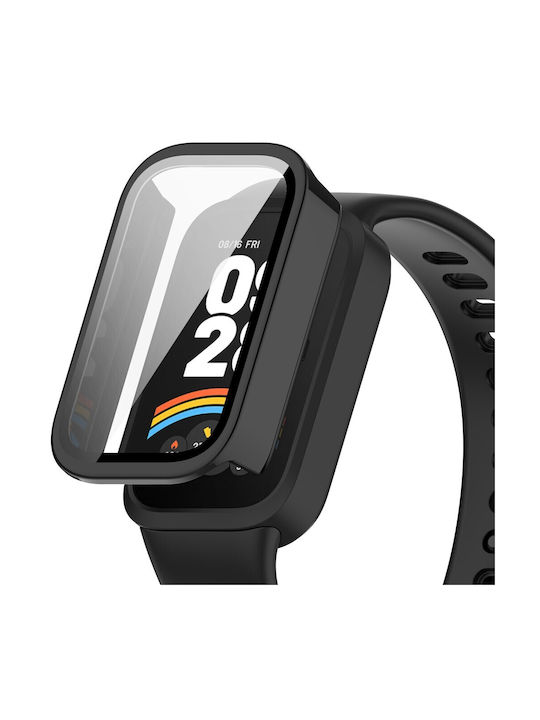 Πλαστική Θήκη με Τζαμάκι σε Μαύρο χρώμα για Smart Band 9 Active