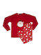 Angel Shopping Χειμερινό Γυναικείο Σετ Πιτζάμας Κόκκινο