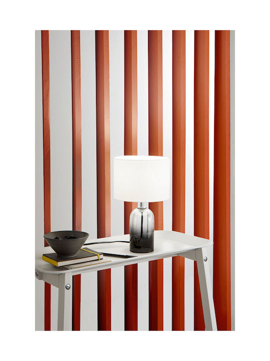 Fan Europe London Glass Table Lamp with Beige S...
