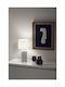 Fan Europe Zeno Ceramic Vintage Table Lamp with White Shade and Blue Base
