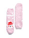 Weihnachten Damen Socken Fleece Muster Logo Rosa