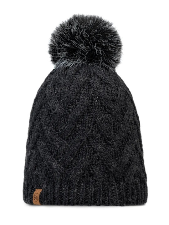 Caryn Beanie Unisex Fleece Σκούφος Πλεκτός σε Γκρι χρώμα