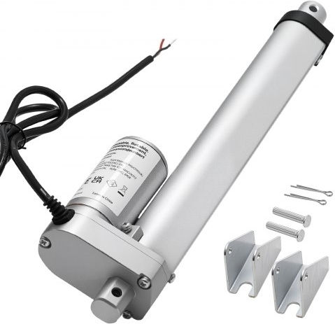 Vevor Linear Actuator 12v Stroke 203.2mm 15mm/s High Speed 1000n Linear Motor IP54 Protection & Mounting Bracket Desk Lifting Recliner Chairs Door Window Opener