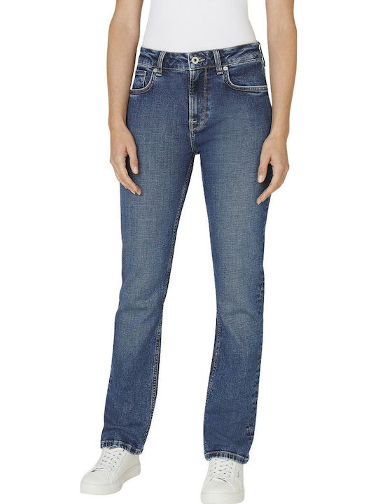 Women's Jean Trousers in Straight Line Blue
