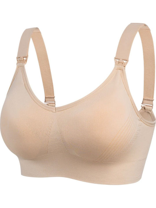 Queen Mother Sutien de maternitate și alăptare cu Clips Beige