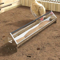 vidaXL Alimentator Metalic Pentru Păsări Cu Capacitate 5kg 108x20.5x20cm