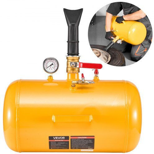 Vevor Φυσητήρας Στεφάνης Ελαστικών 10 Gal 37,9 L Βαρύ Καθήκον Εργαλείο Φυσητήρα Στεφάνης Ελαστικών Λειτουργική Πίεση 87-116 Psi Φυσητήρας Αέρα Atv Τρακτέρ Pickup Φορτηγό Jeep Rv Utv Κίτρινο