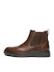 Leder Beige Chelsea Stiefeletten