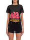 Sundek Damen Top Strand Schwarz