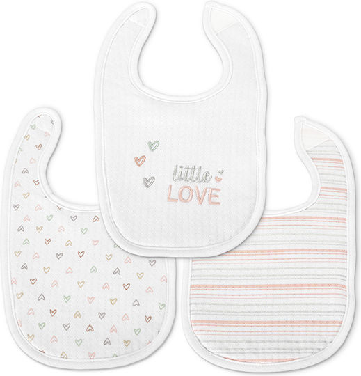 Lorelli Girl Girl Bavetă material textil cu autocolant Natural 3buc