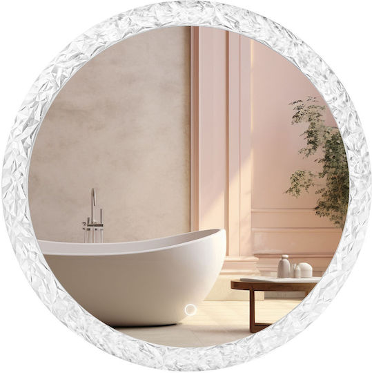 Tutumi Oglindă de Baie Rotundă Lumini LED 60x60cm