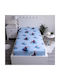 Disney Sheet Single Cotton Frozen Blue 90x190cm
