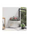 vidaXL Pot Metallic Silver 45x45x35cm.