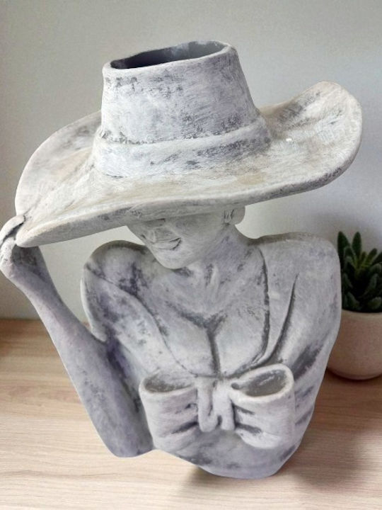 Venus Lady Vase M 21cm Vintage Gray