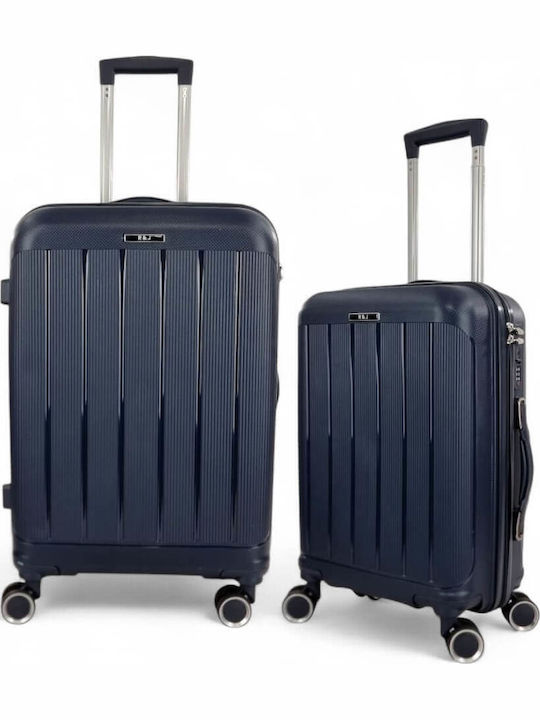 R&J Hart Gepäck Blau mit 4 Räder