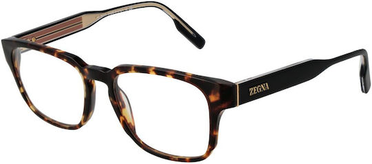 Zegna Мъжки Ацетатен Рамки За Очилa Кафяви EZ5262 054