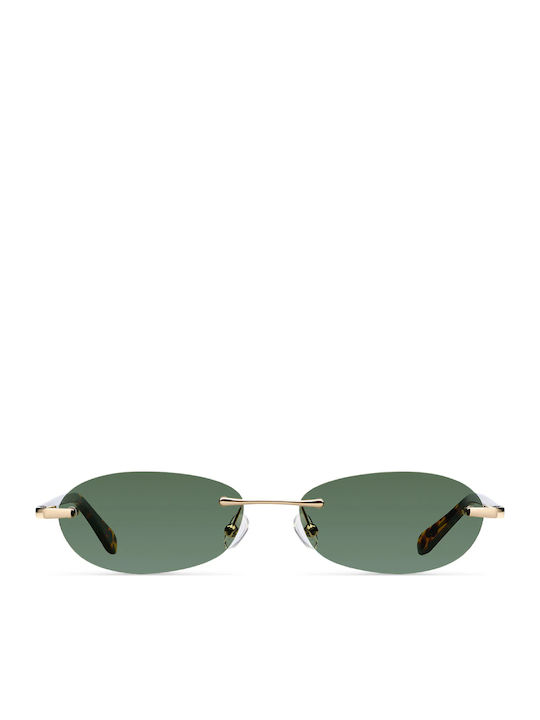 Meller Jina Unisex Sunglasses With Gold Metallic Frame And Gold Polarized Lens JI-GOLDOLI