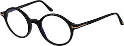 Tom Ford Optical Frame Ft5834-b 001 47 Blue Filter