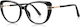 Techsuit Blaulichtblockierende Brillen Reflex Pc 2274 Damen Oversized Tr90&Metallrahmen Ac Linse Transparentes Schwarz