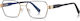Techsuit Anti-Blue Light Glasses Reflex PC 3161 Women Rectangle Metal Frame AC Lens Gold Black