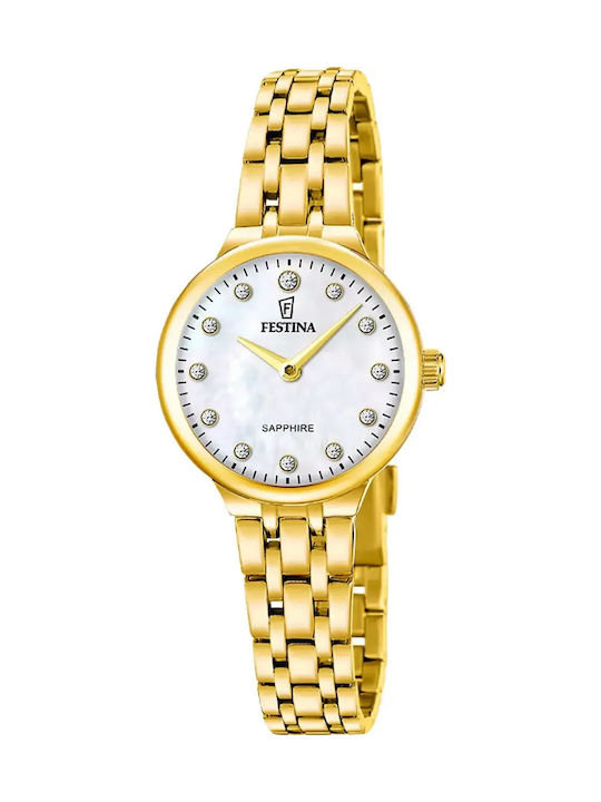 Festina Damen Uhr mit Gold Metallarmband