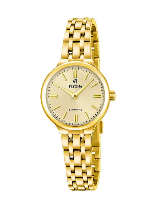 Festina Damen Uhr mit Gold Metallarmband