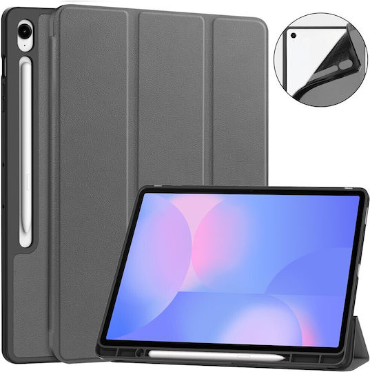 Tri-fold Βάση Στήριξης Flip Cover Γκρι (Samsung Galaxy Tab S10 FE+)