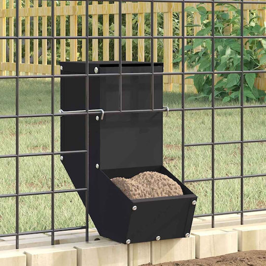 vidaXL of hamsters Metal Feeder for Rabbits with Capacity 1kg 12.5x26x28.5cm.