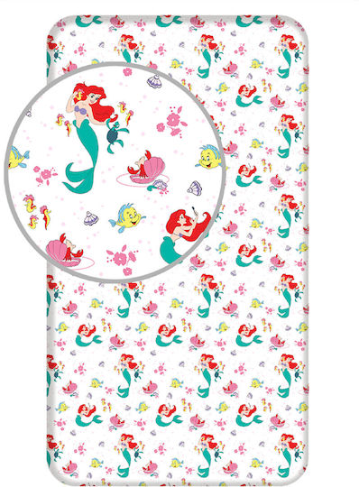 Disney Sheet Single Cotton Disney Princess 90x200cm