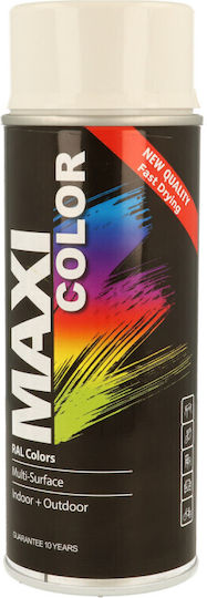 Maxicolor Σπρέι Βαφής με Γυαλιστερό Εφέ Άσπρο Καθαρό RAL 9010 400ml